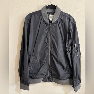 Men’s GAP Black and Grey Bomber Jacket - Sz XL